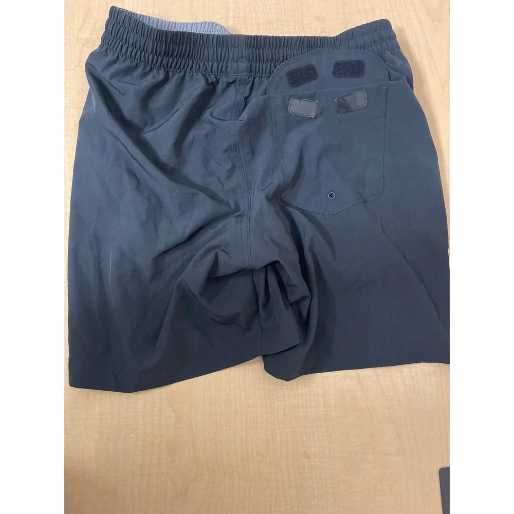 Hurley Mens Board Shorts Black Swim Trunks Elastic Waist Medium